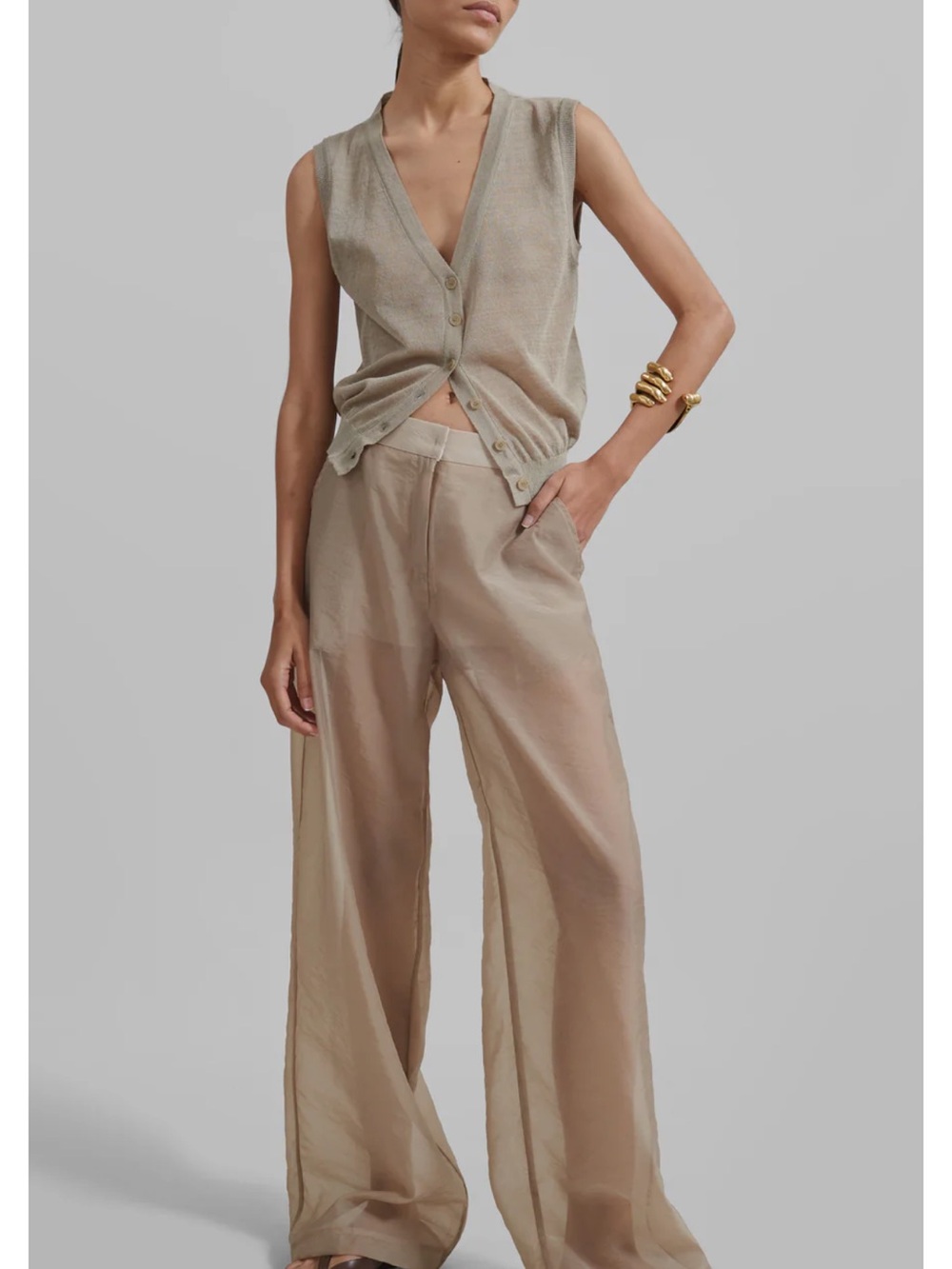 The Frankie Shop Abra Sheer Trousers NWT